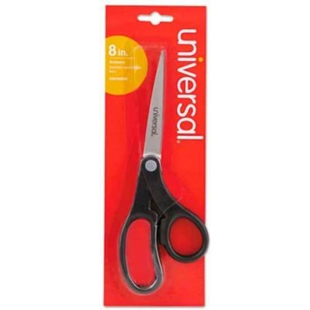 UNIVERSAL Universal Economy Scissors, 8" Length, Bent Handle, Stainless Steel, Black UNV92010***